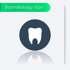Stomatology, tooth icon, vector illustration