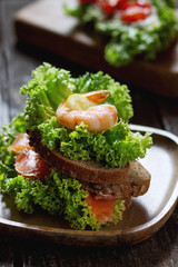 Sandwich with seafood