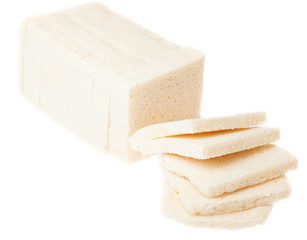 sandwich slices horizontal on a white background