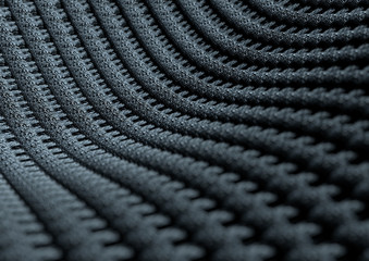 Microscopic close up of fabric or fibres with depth of field