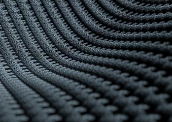 Rolgordijnen Microscopic close up of fabric or fibres with depth of field © crashtackle