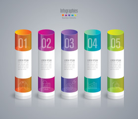 Infographic design template and marketing icons.