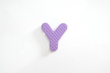 Cute and colorful plastic alphabet letter set.