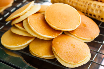 Pancakes at street market.