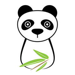 Panda icons. Logo element. Isolated on white background
