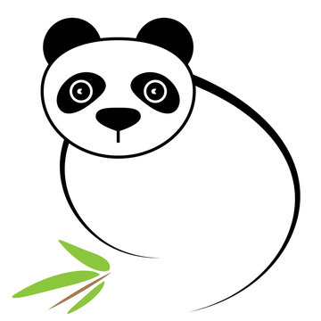 Panda icons. Logo element. Isolated on white background
