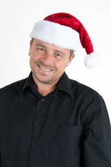 Man with a christmas hat