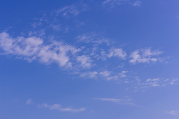 blue sky background with tiny clouds, beauty