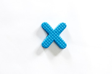 Cute and colorful plastic alphabet letter.