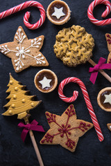 Christmas festive sweets background