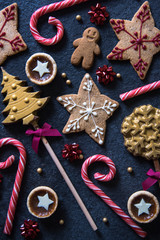 Christmas festive sweets background