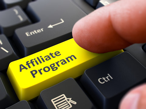 Affiliate Program - Written on Yellow Keyboard Key.