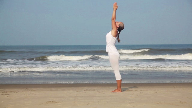 Yoga on the beach