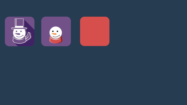 Flat style animated Christmas and New Year icons