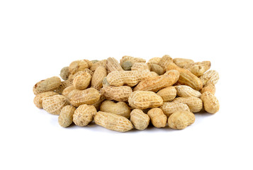 groundnuts (peanut)  on white background