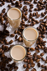 Cocktail of coffee and cream