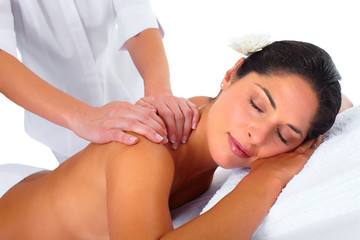 Obraz na płótnie Canvas Beautiful woman having massage.