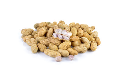 groundnuts (peanut)  on white background