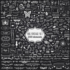 set of vintage elements