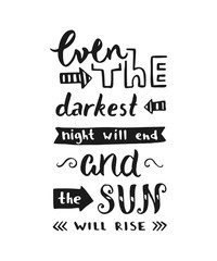 Vector hand drawn lettering poster