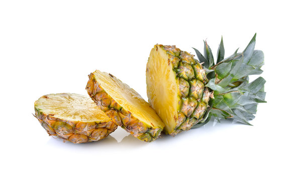 pineapple  on white  background