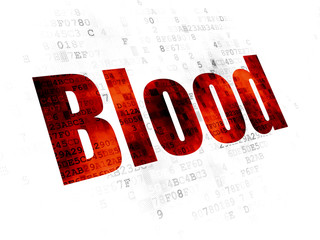 Medicine concept: Blood on Digital background