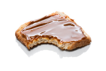 Toast with caramel cream 