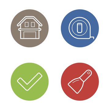 Vector Round Circle Buttons with Icons can be used as Logo or Icon