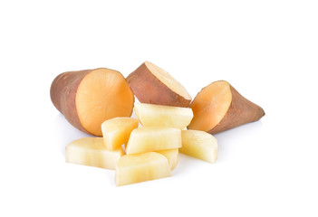 Smallanthus sonchifolius (yacon) isolated on white background