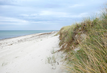 Fototapeta na wymiar Sandstand an der Ostsee Küste