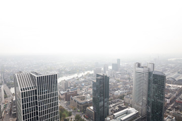 frankfurt germany skyscrapers with white background