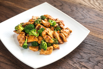 Fototapeta premium Chicken with broccoli
