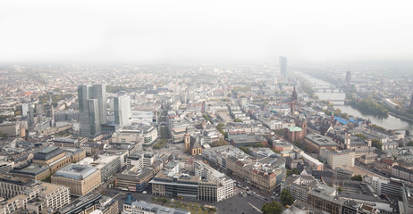 Fototapeta premium frankfurt germany skyscrapers with white background