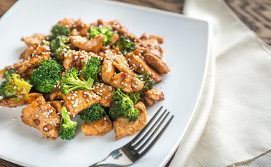 Chicken with broccoli