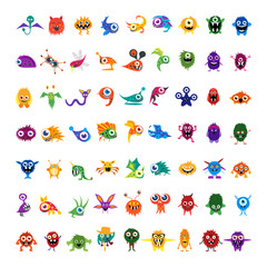 Big vector set of drawings custom characters isolated colorful © fosin