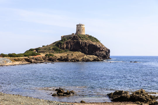Archeologische opgraving van de Fenicische nederzetting Nora op Sardini&euml;