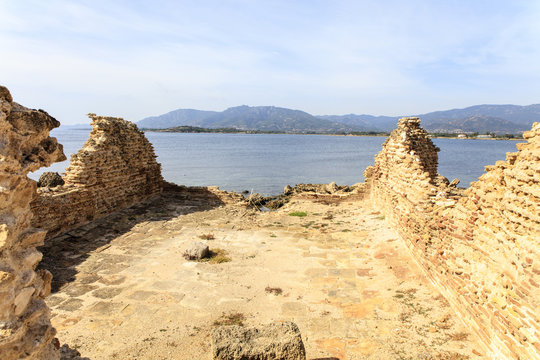 Archeologische opgraving van de Fenicische nederzetting Nora op Sardini&euml;