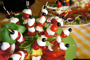 Mozzarella with tomatoes - Italian specialty