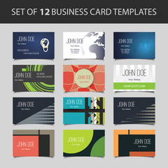 Set of Colorful Business Cards