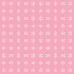Snowflakes on pink background