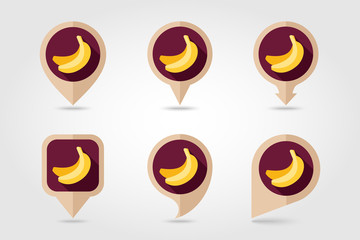 Banana mapping pins icons