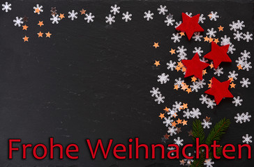 Frohe Weihnachten Schiefertafel