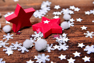 Weihnachten Holz Hintergrund Sterne