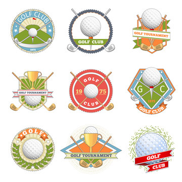 Golf club logo set