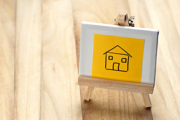 house sketch on paper