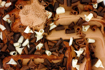 Chocolate ice cream with chocolate swirls