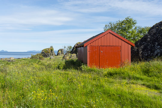 Caseta de aperos roja, Noruega