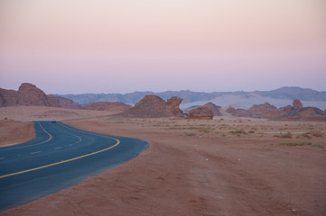 desert sunset Saudi Arabia camel rock
