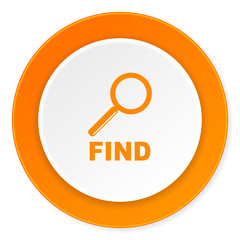 find orange circle 3d modern design flat icon on white background