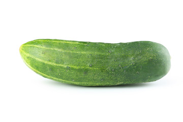 Fresh cucumber isolated on white